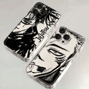 New 2024 Black Anime Jujutsu Kaisen Hot Phone Case For iPhone 16 15 14 13 12 11 Mini Pro Max XR XSMax 7 8 Plus SE20 Transparent