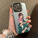 Momo Ayase D-Dandadans Phone Case For iPhone 16,15,14,13,12,11,Pro,Max,Plus,Mini,XS,SE Anti Fall Black Matte Hard Bumper