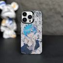 Cartoon Re:Zero Rem Matte Phone Case