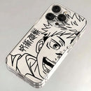 New 2024 Black Anime Jujutsu Kaisen Hot Phone Case For iPhone 16 15 14 13 12 11 Mini Pro Max XR XSMax 7 8 Plus SE20 Transparent