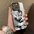 Momo Ayase D-Dandadans Phone Case For iPhone 16,15,14,13,12,11,Pro,Max,Plus,Mini,XS,SE Anti Fall Black Matte Hard Bumper