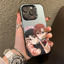 Momo Ayase D-Dandadans Phone Case For iPhone 16,15,14,13,12,11,Pro,Max,Plus,Mini,XS,SE Anti Fall Black Matte Hard Bumper