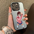 Momo Ayase D-Dandadans Phone Case For iPhone 16,15,14,13,12,11,Pro,Max,Plus,Mini,XS,SE Anti Fall Black Matte Hard Bumper